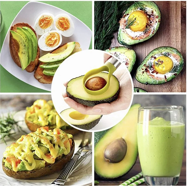 Multi functional 3 in 1 avocado core remover cutter slicer 