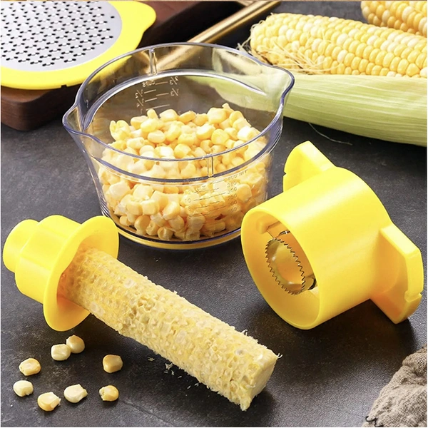 Stainless steel and PP handle 4 in 1 corn peeler ginger grater 