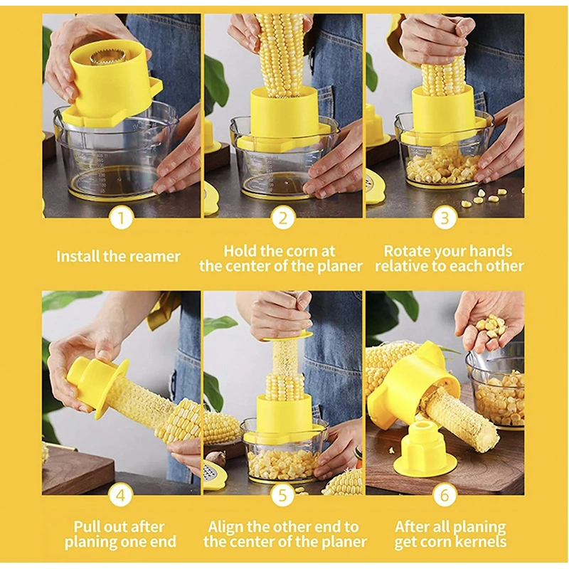 Stainless steel and PP handle 4 in 1 corn peeler ginger grater 