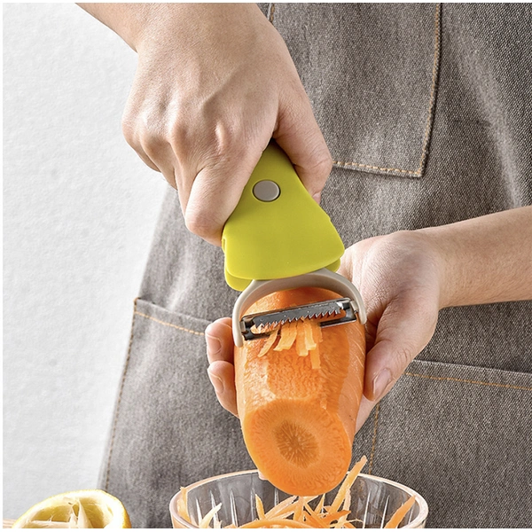 Stainless steel with PP shell 2 in 1 peeler