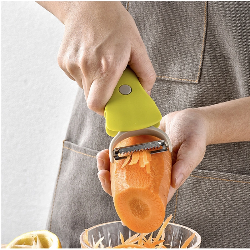 Stainless steel with PP shell 2 in 1 peeler