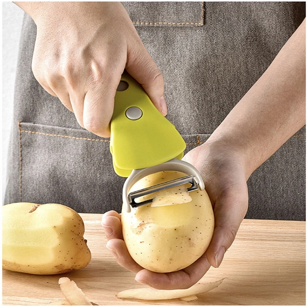 Stainless steel with PP shell 2 in 1 peeler