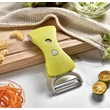 Stainless steel with PP shell 2 in 1 peeler