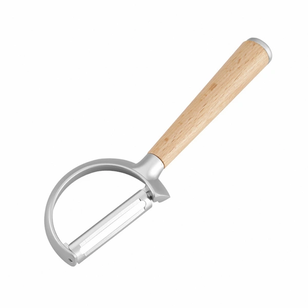 Stainless steel with wooden handle kitchen peeler 