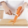 Stainless steel with wooden handle kitchen peeler 