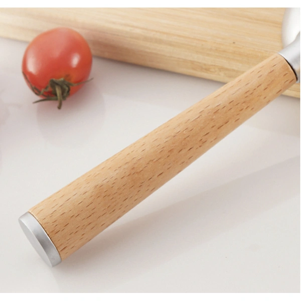 Stainless steel with wooden handle kitchen peeler 