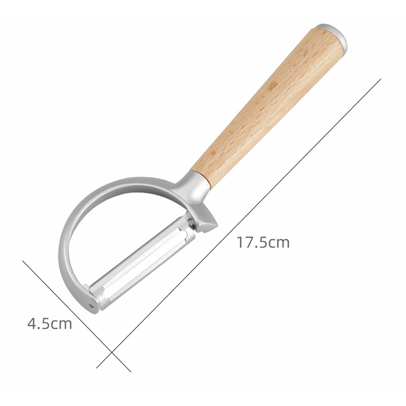 Stainless steel with wooden handle kitchen peeler 