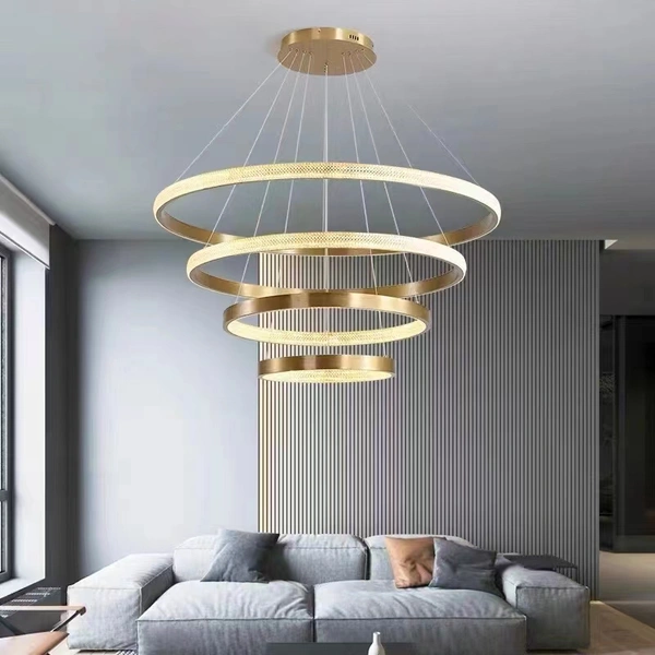 Metal Rings Chain Pendant Lights