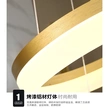 Ceiling lamp Aluminum Circle Pendant Light