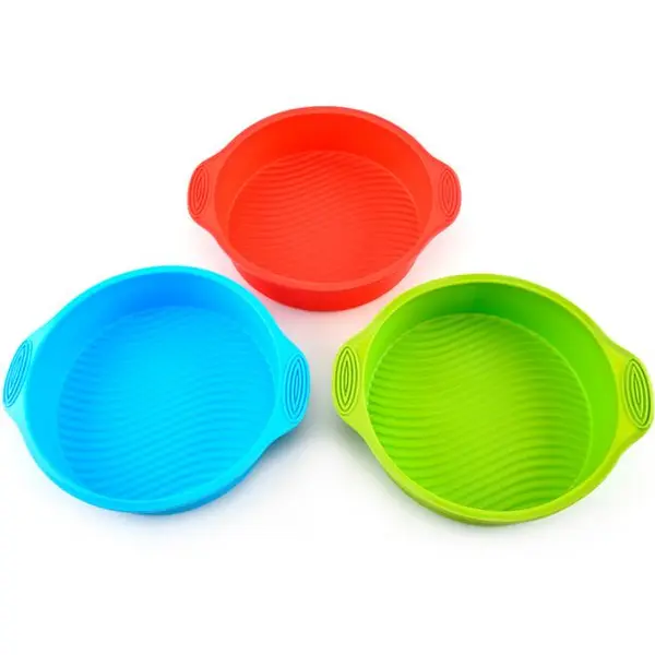 Silicone mold cake baking plate wavy shading baking appliance circular