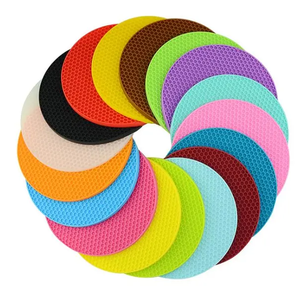Honeycomb Silicone Table Mats,Cup Mats, Hot Pot Mats