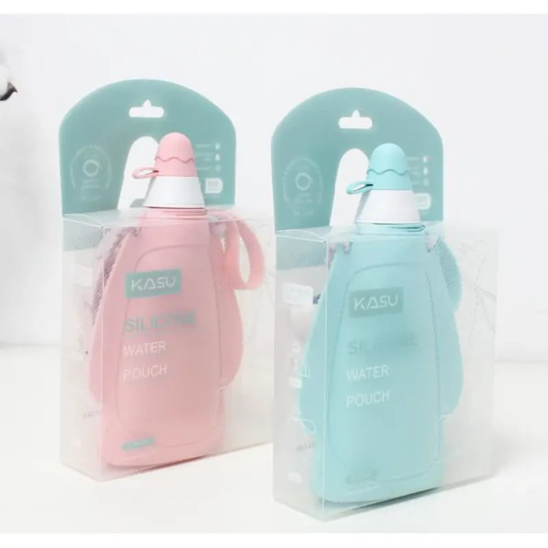 Folding Silicone Water Bottle With Long Strap,Outdoor Bottle