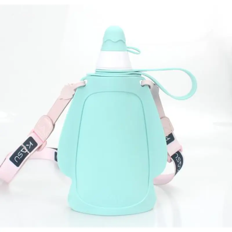 Folding Silicone Water Bottle With Long Strap,Outdoor Bottle