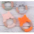 Silicone Baby Infant Gum Wooden Ring Fox Shaped Roden Gum Toy
