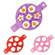 Silicone 7-hole multi-shape fryer, round star love pancake mold