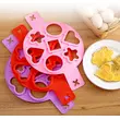 Silicone 7-hole multi-shape fryer, round star love pancake mold