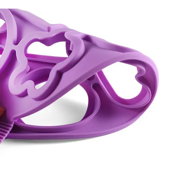 Silicone 7-hole multi-shape fryer, round star love pancake mold