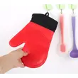 Short type cotton thickened double silicone gloves Microwave oven mitt