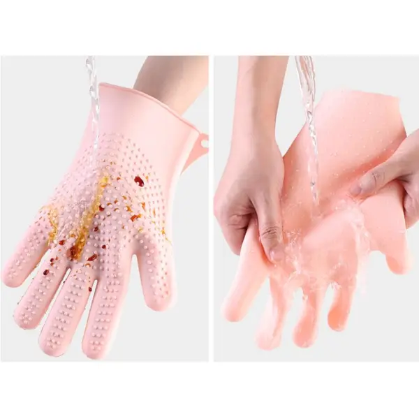 Silicone dish-washing gloves for kitchen household bathroom gloves
