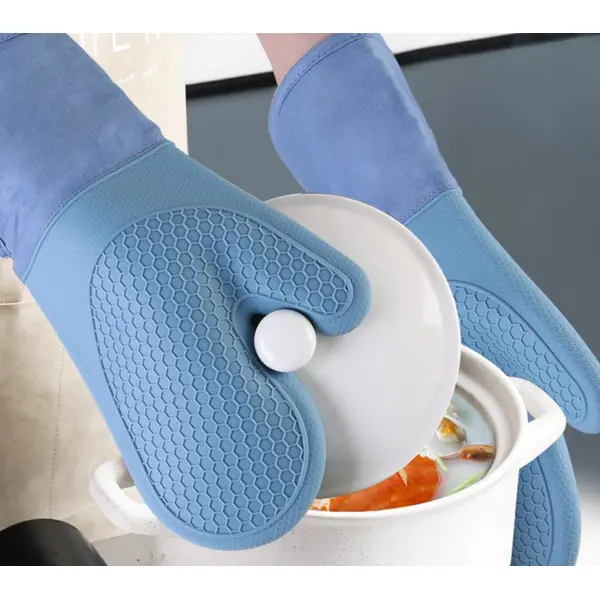 Silicone cotton gloves, honeycomb gloves kitchen microwave mitts