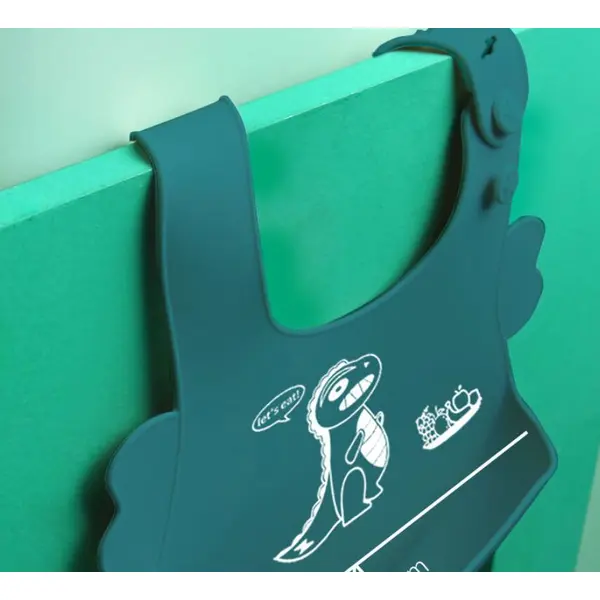 Baby cartoon silicone food bag, baby waterproof rice bag