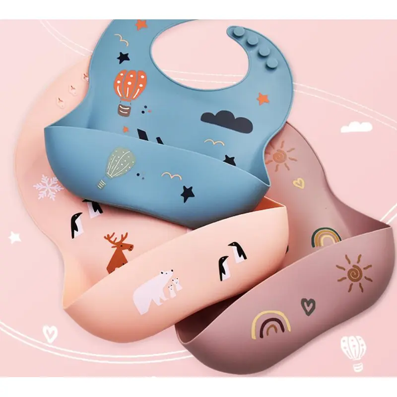 Baby eating bib Silicone 3D three-dimensional waterproof bib