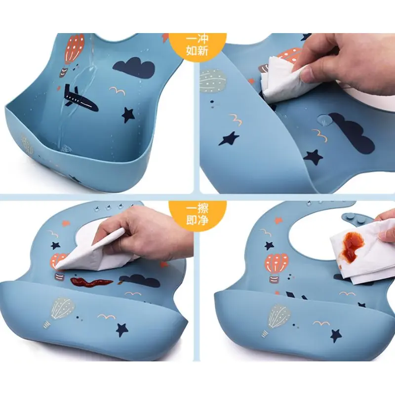 Baby eating bib Silicone 3D three-dimensional waterproof bib