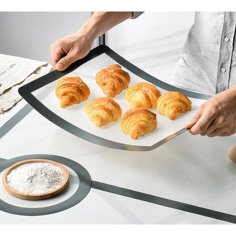Silicone baking pad oven baking bread mat black 3pcs set
