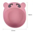 Children's silicone bowl spoon fork set, bear suction cup bowl