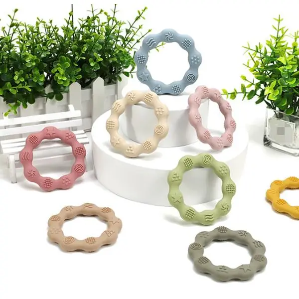 Round baby gum pacifying molars, children's silicone molars