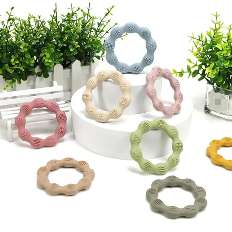 Round baby gum pacifying molars, children's silicone molars