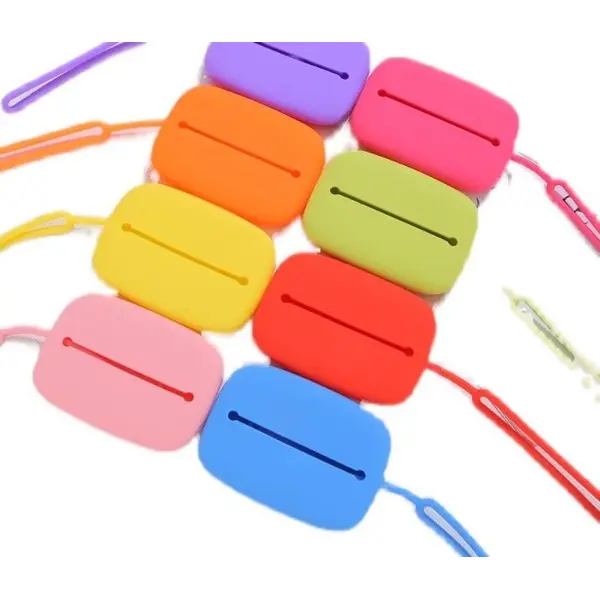 Silicone mini pendant drawcord zero purse key chain