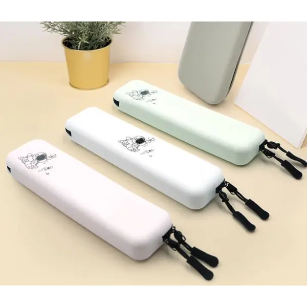 Silicone rectangular pencil case Student pencil case storage bag