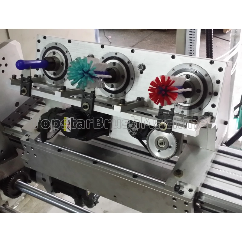 Высокоскоростная и качественная 5-осевая машина для изготовления щеток для обуви с 3 головками  