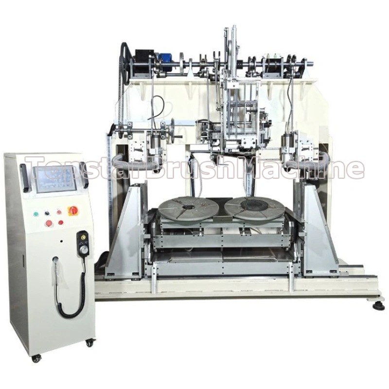 5-ти осевой 3-х головочный сверлильно-наполнительный станок для изготовления боковых щеток