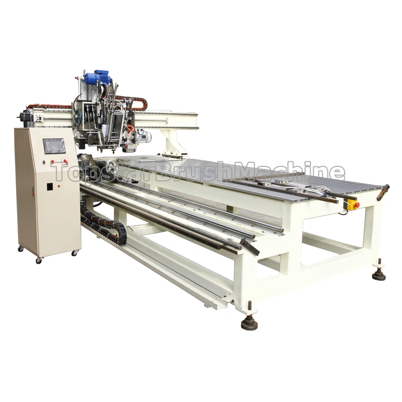 Máquina perforadora y llenadora de cepillos de rodillos 3 en 1 de 8 ejes de alta eficiencia