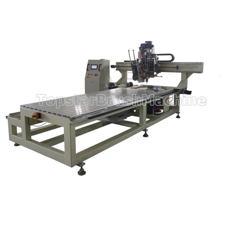 Máquina perforadora y llenadora de cepillos de rodillos 3 en 1 de 8 ejes de alta eficiencia