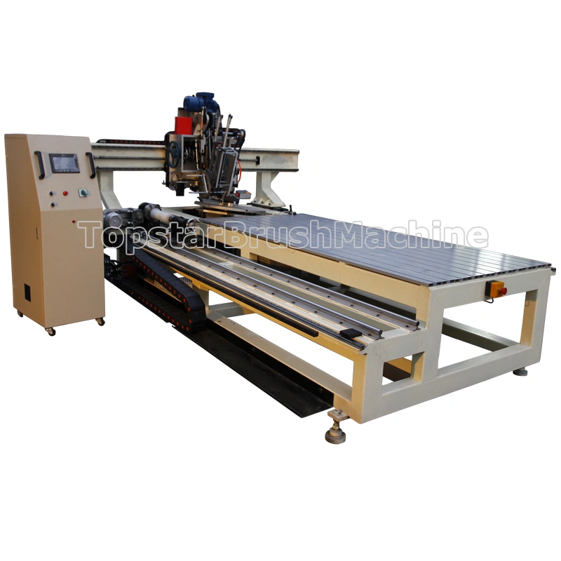 Máquina perforadora y llenadora de cepillos de rodillos 3 en 1 de 8 ejes de alta eficiencia