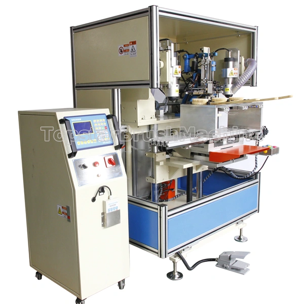 حار بيع 2 محور 3 رئيس آلة الحفر و tufting لصنع فرشاة الأسلاك