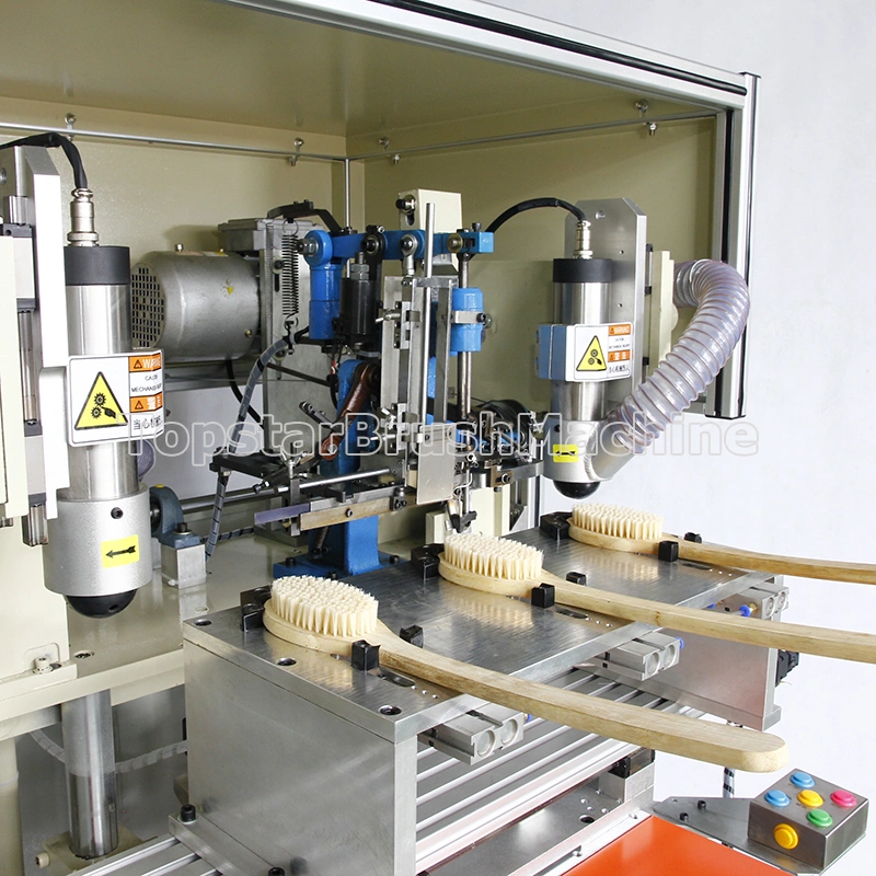 حار بيع 2 محور 3 رئيس آلة الحفر و tufting لصنع فرشاة الأسلاك