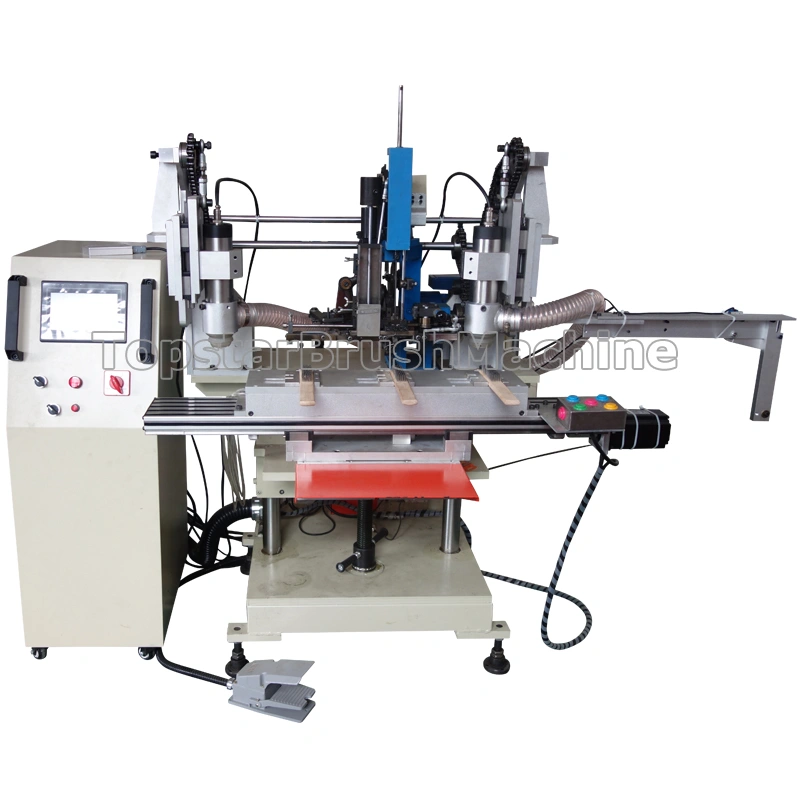 2 محور 3 رأس آلة حفر وتقطيع لصنع فرشاة الأسلاك