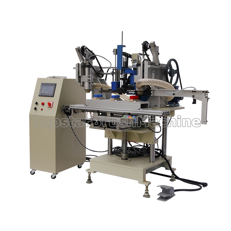 2 محور 3 رأس آلة حفر وتقطيع لصنع فرشاة الأسلاك