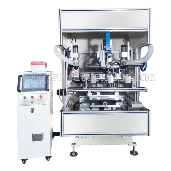 3 محور 3 رؤوس فرشاة سلك خشبي آلة حفر وتقطيع