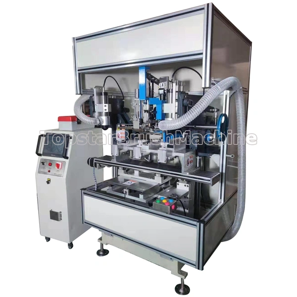 3 محور 3 رؤوس فرشاة سلك خشبي آلة حفر وتقطيع