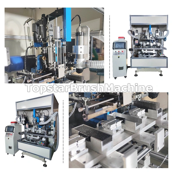 3 محور 3 رؤوس فرشاة سلك خشبي آلة حفر وتقطيع