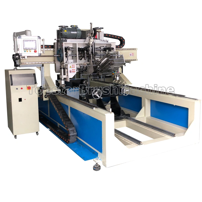 Máquina perforadora y llenadora de cepillo de cilindro de 3 cabezales de 3 ejes de alta precisión oem