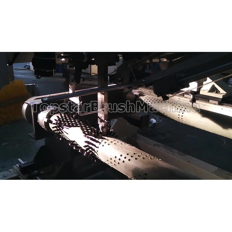 Máquina perforadora y llenadora de cepillo de cilindro de 3 cabezales de 3 ejes de alta precisión oem