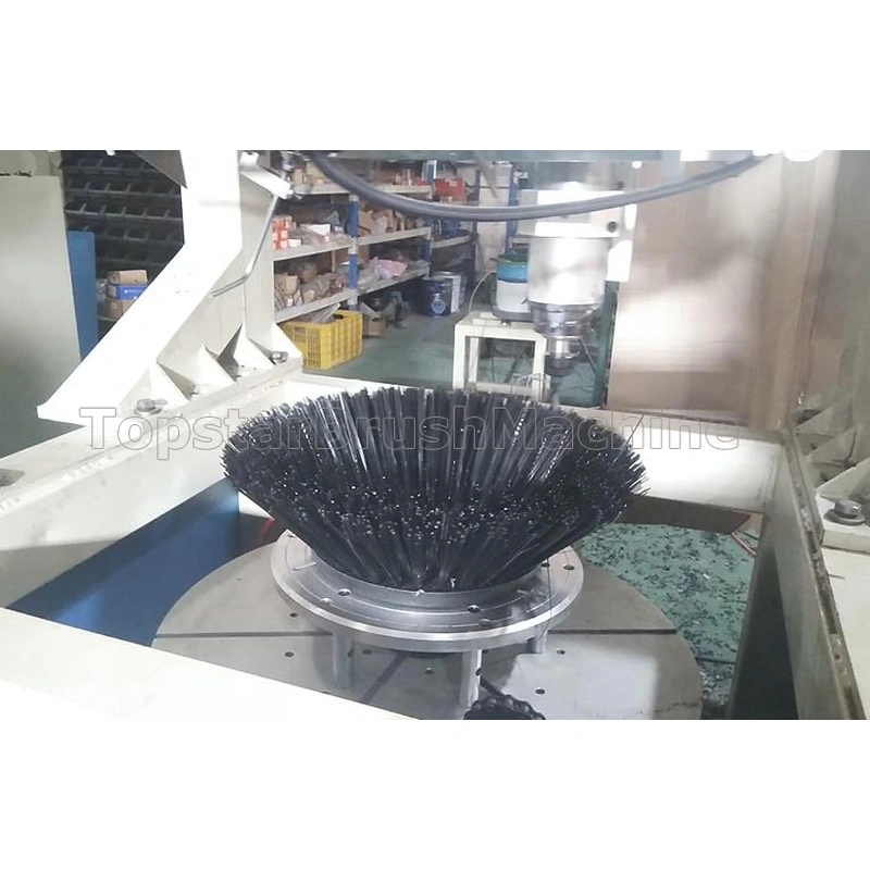 специализированная высокопроизводительная 4-осевая 2-х головная дисковая щеточная машина для сверления и наполнения  