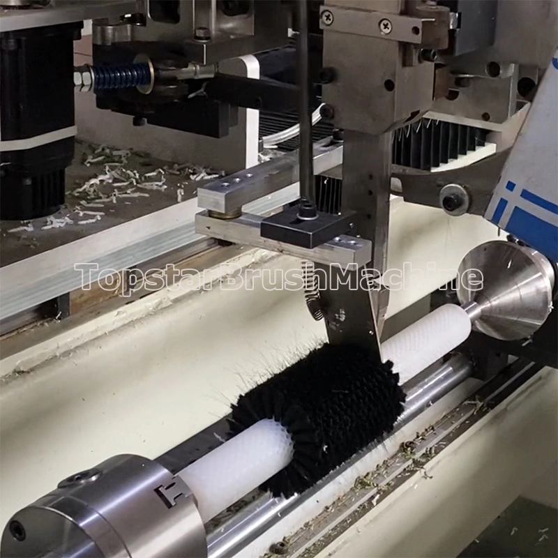высокоскоростная 2-осевая машина для сверления и наполнения с роликовыми щетками