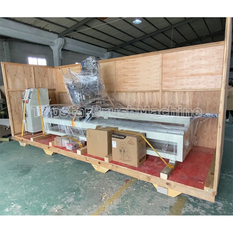 высокоскоростная 2-осевая машина для сверления и наполнения с роликовыми щетками